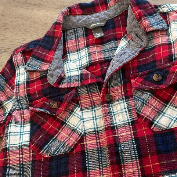 EDDIE BAUER Plaid Button Down Long Sleeve Shirts size XS 5/6 - Picture 9 of 14